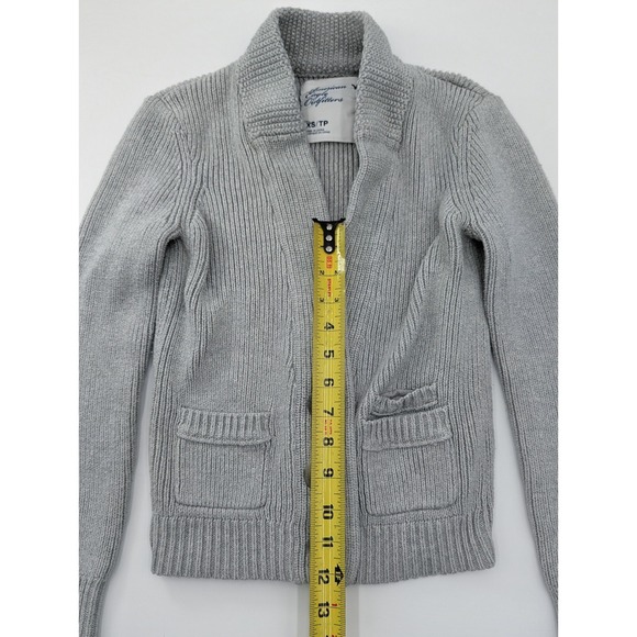 American Eagle Outfitters Kids Girls Gray Button Front Cardigan Sweater XS TP - Picture 6 of 10